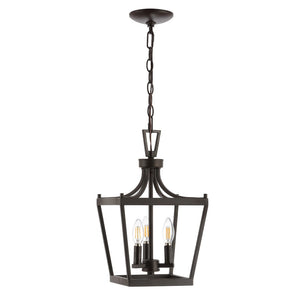 Safavieh LARTON, 3-Light Extendable Pendant — Elegant Iron Fixture for Dining Rooms and Contemporary Spaces Oil Rub Bronze PND4089A