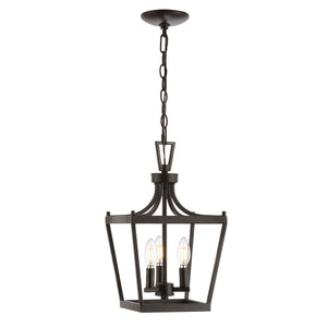 Safavieh LARTON, 3-Light Extendable Pendant — Elegant Iron Fixture for Dining Rooms and Contemporary Spaces Oil Rub Bronze PND4089A