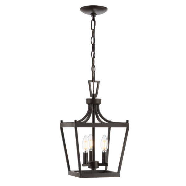 Safavieh LARTON, 3-Light Extendable Pendant — Elegant Iron Fixture for Dining Rooms and Contemporary Spaces Oil Rub Bronze PND4089A