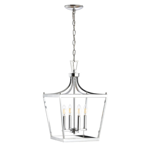 Safavieh NICHI, Modern Extendable 4-Light Pendant in Polished Chrome - Ideal for Dining & Entryway Spaces PND4090B