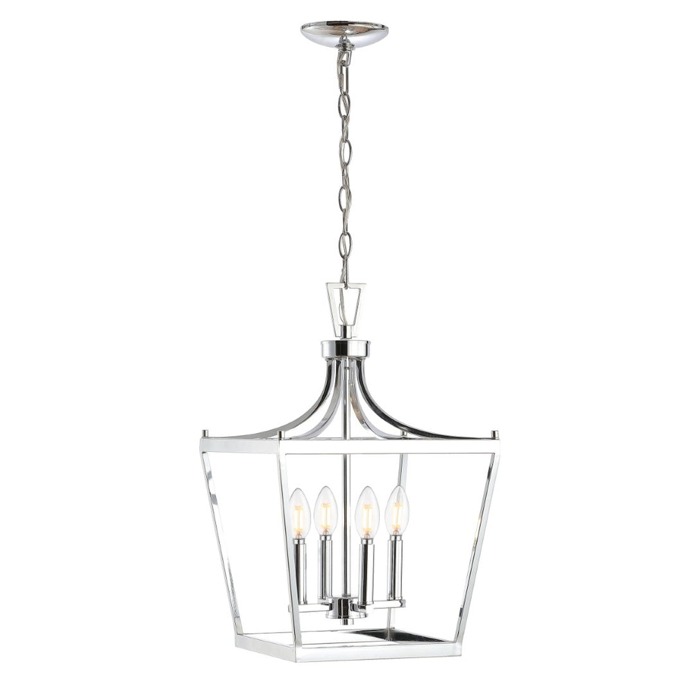 Safavieh NICHI, Modern Extendable 4-Light Pendant in Polished Chrome - Ideal for Dining & Entryway Spaces PND4090B