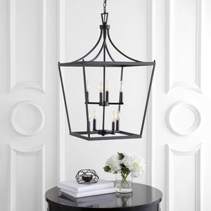 Safavieh VALLOR, Extendable 8-Light Pendant for Dining Rooms and Living Spaces, Durable Iron Design Elegance Oil Rub Bronze PND4092A