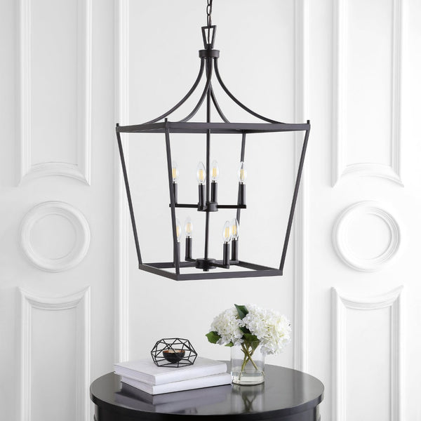 Safavieh VALLOR, Extendable 8-Light Pendant for Dining Rooms and Living Spaces, Durable Iron Design Elegance Oil Rub Bronze PND4092A