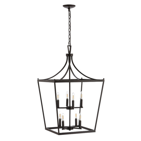 Safavieh VALLOR, Extendable 8-Light Pendant for Dining Rooms and Living Spaces, Durable Iron Design Elegance Oil Rub Bronze PND4092A