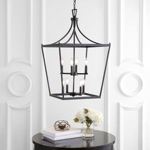 Safavieh VALLOR, Extendable 8-Light Pendant for Dining Rooms and Living Spaces, Durable Iron Design Elegance Oil Rub Bronze PND4092A