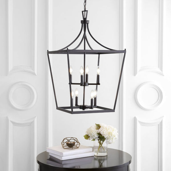 Safavieh VALLOR, Extendable 8-Light Pendant for Dining Rooms and Living Spaces, Durable Iron Design Elegance Oil Rub Bronze PND4092A