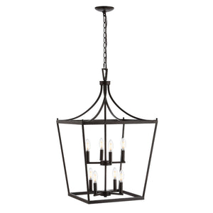 Safavieh VALLOR, Extendable 8-Light Pendant for Dining Rooms and Living Spaces, Durable Iron Design Elegance Oil Rub Bronze PND4092A