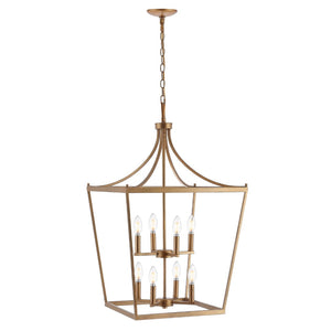 Safavieh VALLOR, Extendable 8-Light Pendant for Dining Rooms and Living Spaces, Durable Iron Design Elegance Gold PND4092C