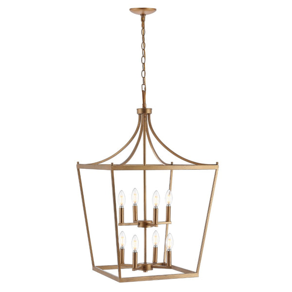 Safavieh VALLOR, Extendable 8-Light Pendant for Dining Rooms and Living Spaces, Durable Iron Design Elegance Gold PND4092C