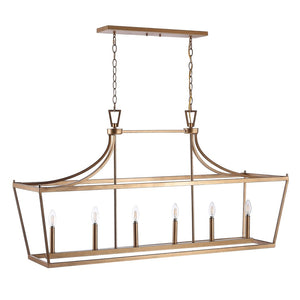 Safavieh ARORIS, 6-Light Extendable Pendant Light Fixture for Modern Homes – Adjustable Height & Stylish Design Gold PND4093C