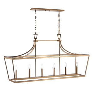 Safavieh ARORIS, 6-Light Extendable Pendant Light Fixture for Modern Homes – Adjustable Height & Stylish Design Gold PND4093C