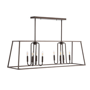 Safavieh ONIA, 8-Light Extendable Pendant in Oil Rub Bronze Iron - Elegant Illumination for Any Space PND4095A