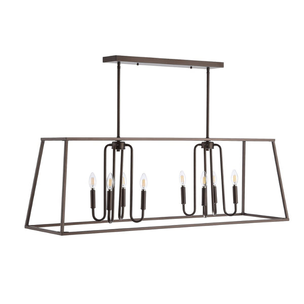 Safavieh ONIA, 8-Light Extendable Pendant in Oil Rub Bronze Iron - Elegant Illumination for Any Space PND4095A