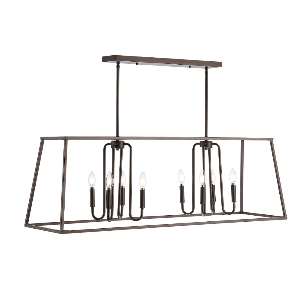 Safavieh ONIA, 8-Light Extendable Pendant in Oil Rub Bronze Iron - Elegant Illumination for Any Space PND4095A