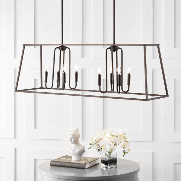 Safavieh ONIA, 8-Light Extendable Pendant in Oil Rub Bronze Iron - Elegant Illumination for Any Space PND4095A