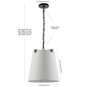 Safavieh KRELIA, 13-Inch Adjustable Oil Rub Bronze Metal Pendant Light for Elegant Home Illumination PND4113A