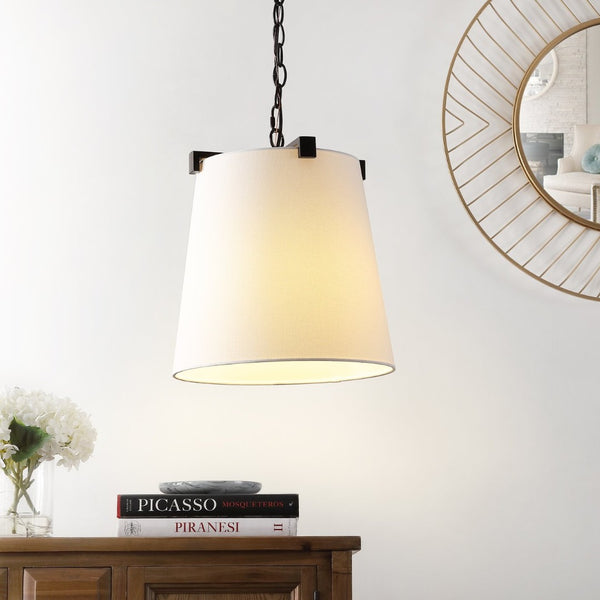 Safavieh KRELIA, 13-Inch Adjustable Oil Rub Bronze Metal Pendant Light for Elegant Home Illumination PND4113A