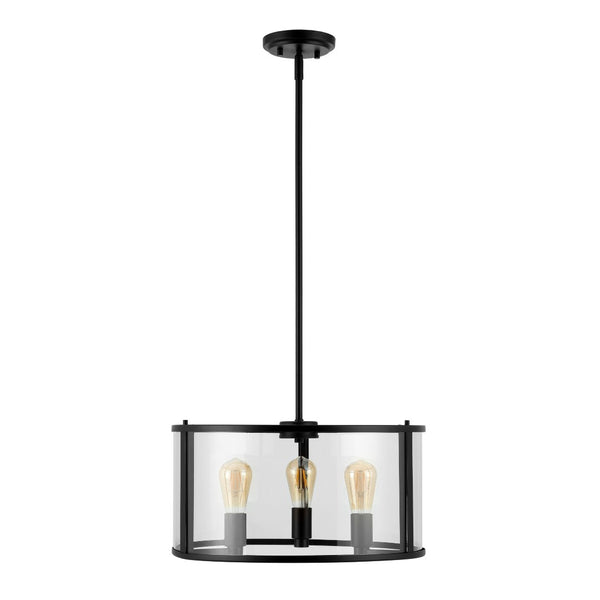 Safavieh MANLEN, MANLEN 3-Light Adjustable Pendant - Elegant Clear Glass & Bronze Metal Fixture for Modern Spaces PND4116A