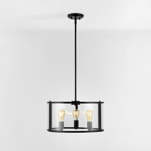 Safavieh MANLEN, MANLEN 3-Light Adjustable Pendant - Elegant Clear Glass & Bronze Metal Fixture for Modern Spaces PND4116A