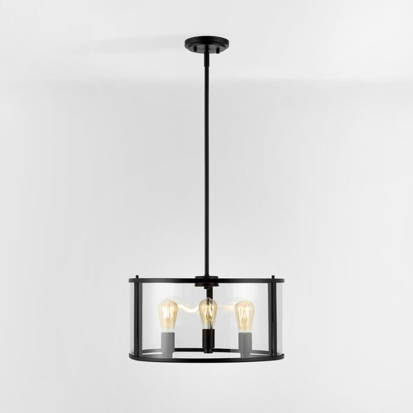 Safavieh MANLEN, MANLEN 3-Light Adjustable Pendant - Elegant Clear Glass & Bronze Metal Fixture for Modern Spaces PND4116A