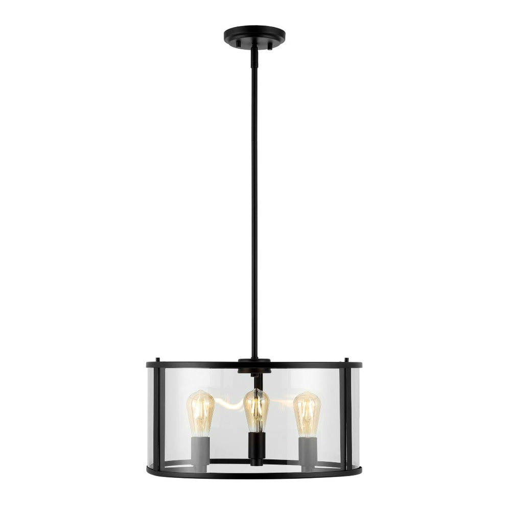 Safavieh MANLEN, MANLEN 3-Light Adjustable Pendant - Elegant Clear Glass & Bronze Metal Fixture for Modern Spaces PND4116A