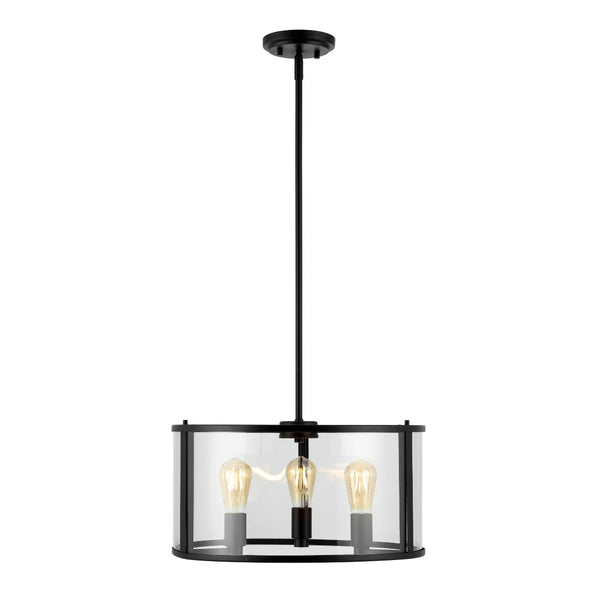 Safavieh MANLEN, MANLEN 3-Light Adjustable Pendant - Elegant Clear Glass & Bronze Metal Fixture for Modern Spaces PND4116A