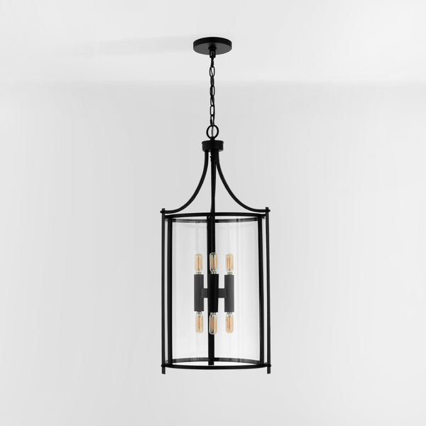Safavieh VENZOR, 6-Light Extendable Pendant Fixture, Clear Glass & Bronze Metal - Ideal for Dining Spaces PND4120A