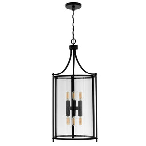 Safavieh VENZOR, 6-Light Extendable Pendant Fixture, Clear Glass & Bronze Metal - Ideal for Dining Spaces PND4120A