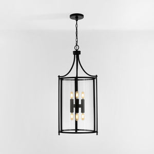 Safavieh VENZOR, 6-Light Extendable Pendant Fixture, Clear Glass & Bronze Metal - Ideal for Dining Spaces PND4120A