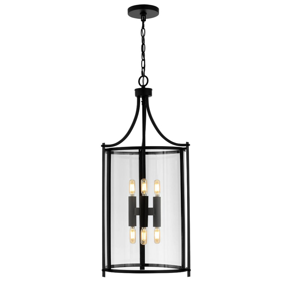 Safavieh VENZOR, 6-Light Extendable Pendant Fixture, Clear Glass & Bronze Metal - Ideal for Dining Spaces PND4120A