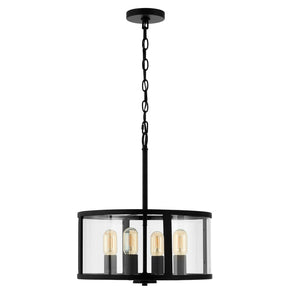 Safavieh RELOM, 4-Light Extendable Pendant - Clear Glass & Bronze Metal Fixture for Modern Dining Rooms & Foyers PND4121A