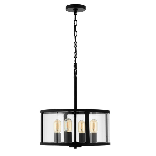 Safavieh RELOM, 4-Light Extendable Pendant - Clear Glass & Bronze Metal Fixture for Modern Dining Rooms & Foyers PND4121A