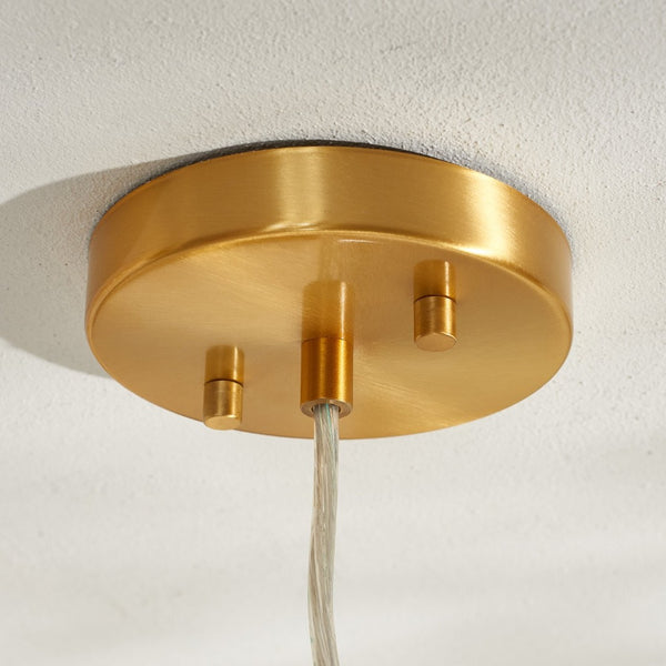 Safavieh WARDEN, 11-Inch Extendable Pendant Light in Gold and Clear Glass for Modern and Classic Spaces PND4134A