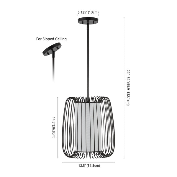 Safavieh YUMI, 12.5-Inch Bronze Extendable Pendant Light – Adjustable Height for Modern Home Décor & Style PND4135A