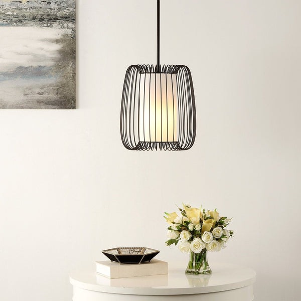 Safavieh YUMI, 12.5-Inch Bronze Extendable Pendant Light – Adjustable Height for Modern Home Décor & Style PND4135A