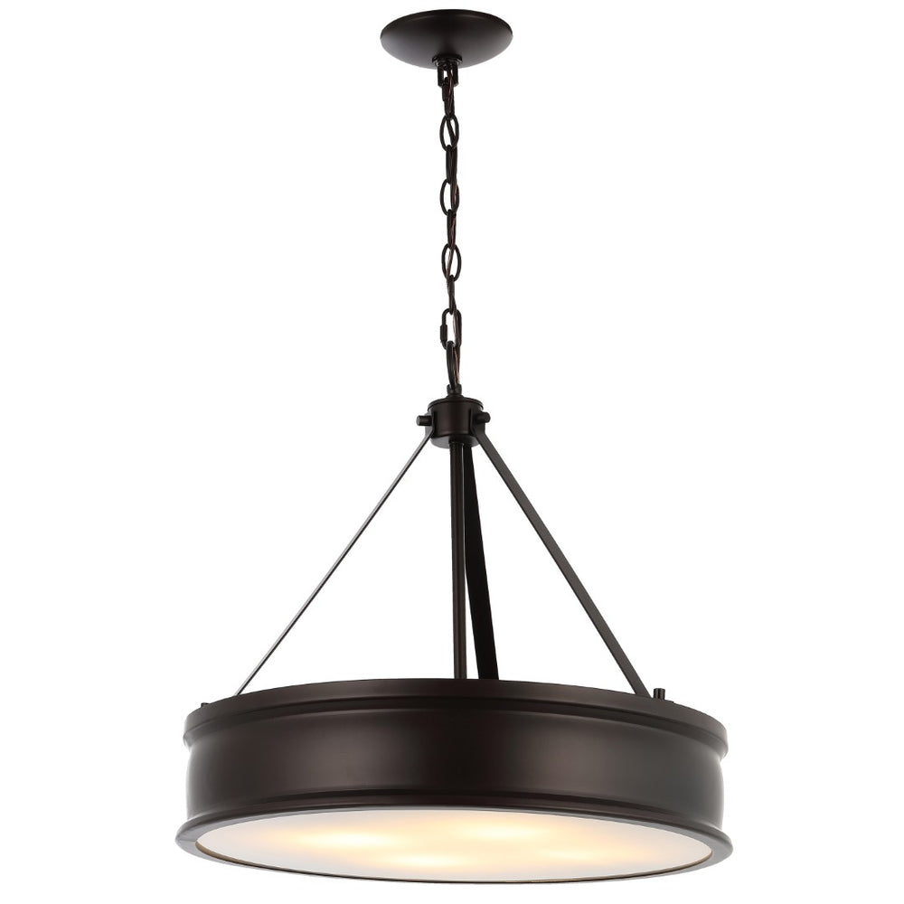 Safavieh CAMLYN, 4-Light Pendant with Adjustable Height, Oil Rubbed Bronze Finish, Ideal for Modern Spaces PND4138A