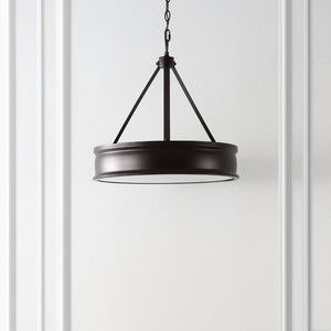Safavieh CAMLYN, 4-Light Pendant with Adjustable Height, Oil Rubbed Bronze Finish, Ideal for Modern Spaces PND4138A