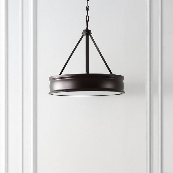 Safavieh CAMLYN, 4-Light Pendant with Adjustable Height, Oil Rubbed Bronze Finish, Ideal for Modern Spaces PND4138A