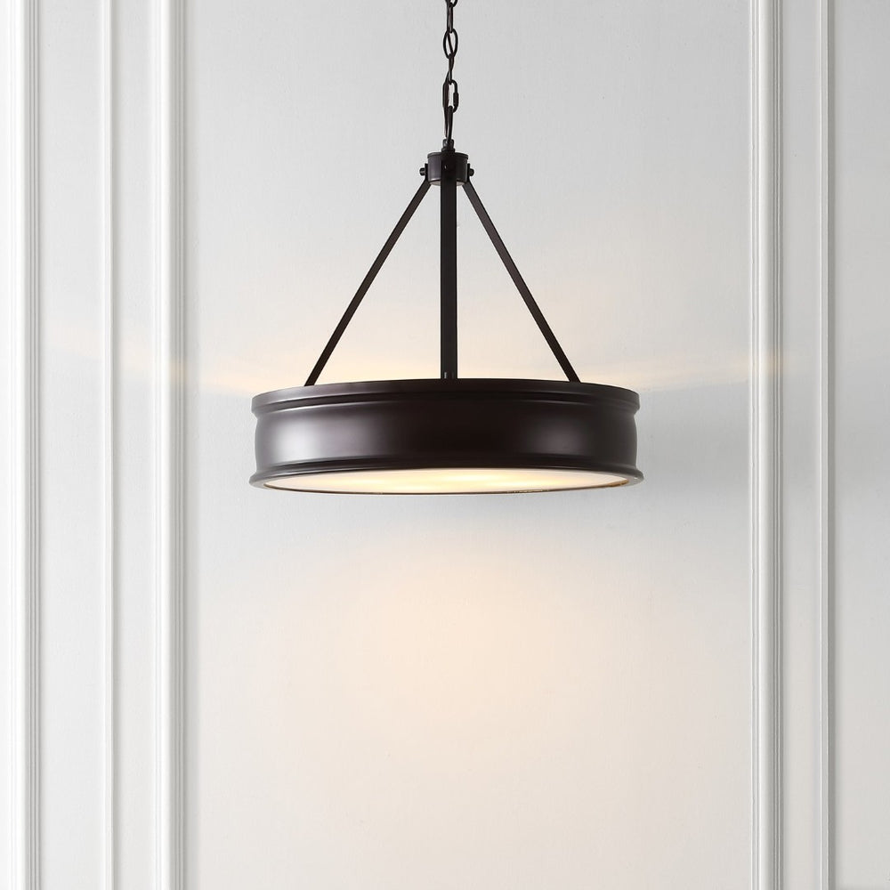 Safavieh CAMLYN, 4-Light Pendant with Adjustable Height, Oil Rubbed Bronze Finish, Ideal for Modern Spaces PND4138A