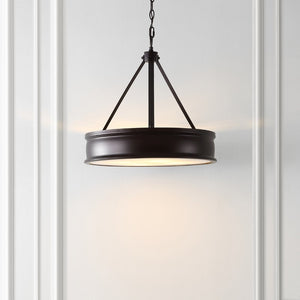 Safavieh CAMLYN, 4-Light Pendant with Adjustable Height, Oil Rubbed Bronze Finish, Ideal for Modern Spaces PND4138A