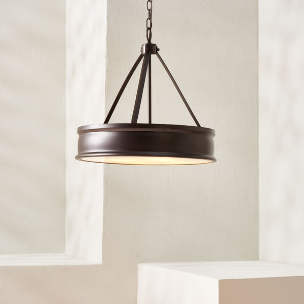 Safavieh CAMLYN, 4-Light Pendant with Adjustable Height, Oil Rubbed Bronze Finish, Ideal for Modern Spaces PND4138A