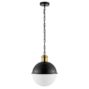 Safavieh DAYLILY, Elegant Extendable Pendant Light Fixture for Modern Interiors - Adjustable Height Design Black / Brass PND4139A