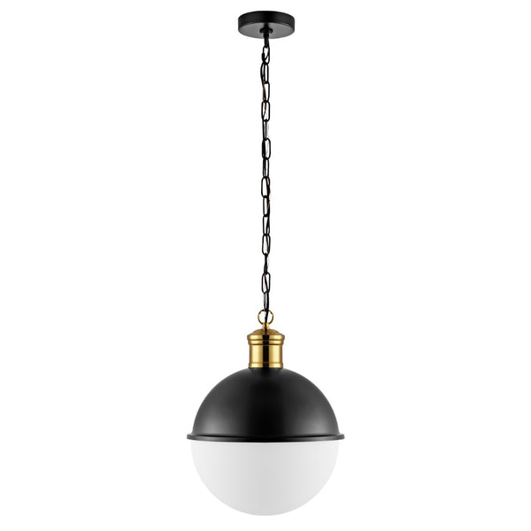 Safavieh DAYLILY, Elegant Extendable Pendant Light Fixture for Modern Interiors - Adjustable Height Design Black / Brass PND4139A