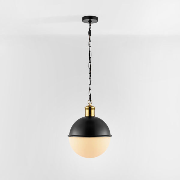 Safavieh DAYLILY, Elegant Extendable Pendant Light Fixture for Modern Interiors - Adjustable Height Design Black / Brass PND4139A