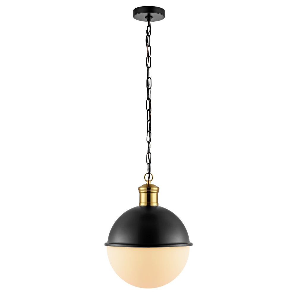 Safavieh DAYLILY, Elegant Extendable Pendant Light Fixture for Modern Interiors - Adjustable Height Design Black / Brass PND4139A