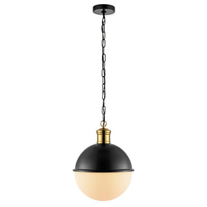 Safavieh DAYLILY, Elegant Extendable Pendant Light Fixture for Modern Interiors - Adjustable Height Design Black / Brass PND4139A