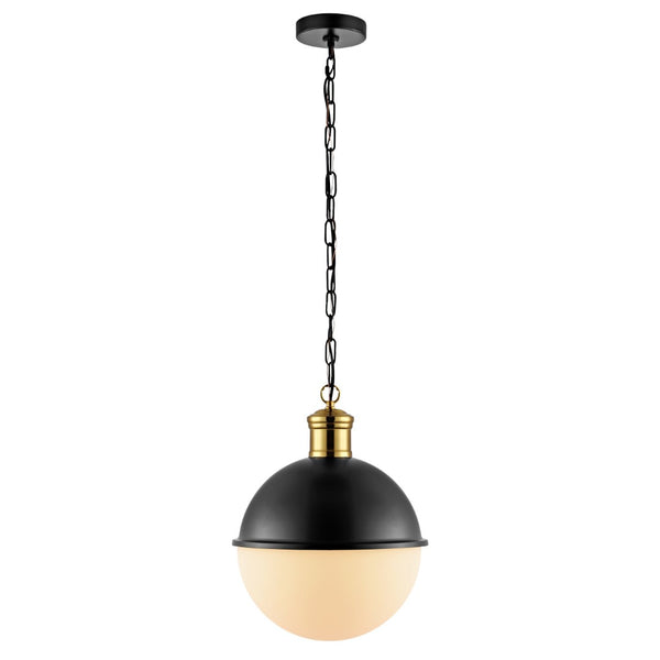Safavieh DAYLILY, Elegant Extendable Pendant Light Fixture for Modern Interiors - Adjustable Height Design Black / Brass PND4139A