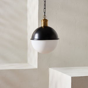 Safavieh DAYLILY, Elegant Extendable Pendant Light Fixture for Modern Interiors - Adjustable Height Design Black / Brass PND4139A