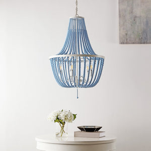 Safavieh ELANIE, Modern 5-Light Extendable Pendant for Sophisticated Illumination in Dining and Living Spaces Blue PND4140A