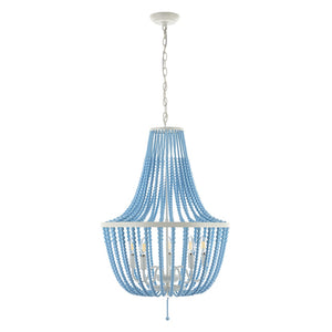 Safavieh ELANIE, Modern 5-Light Extendable Pendant for Sophisticated Illumination in Dining and Living Spaces Blue PND4140A